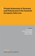 Cover: Private Autonomy in Germany and Poland and in the Common European Sales Law - Sellier European Law Publishers