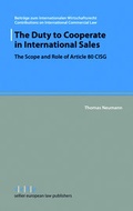 Cover: The Duty to Cooperate in International Sales - Sellier European Law Publishers