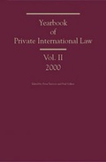 Cover: Yearbook of Private International Law - Sellier European Law Publishers