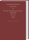 Cover: Yearbook of Private International Law - Sellier European Law Publishers