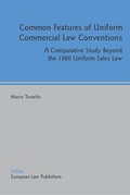 Cover: Common Features of Uniform Commercial Law Conventions - Sellier European Law Publishers