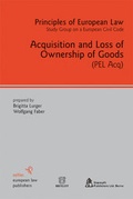 Cover: Acquisition and Loss of Ownership of Goods - Sellier European Law Publishers