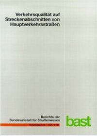 Abbildung von: Verkehrsqualität auf Streckenabschnitten von Hauptverkehrsstraßen - Fachverlag NW in Carl Ed. Schünemann KG