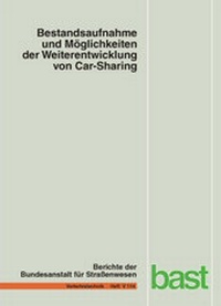 Abbildung von: Bestandsaufnahme und Möglichkeiten der Weiterentwicklung von Car-Sharing - Fachverlag NW in Carl Ed. Schünemann KG