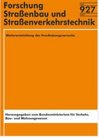 Abbildung von: Weiterentwicklung des Frosthebungsversuchs - Fachverlag NW in Carl Ed. Schünemann KG