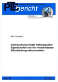 Cover: Untersuchung einiger metrologischer Eigenschaften von vier verschiedenen W&auml;rmeleitungsvakuummetern - Fachverlag NW in Carl Ed. Sch&uuml;nemann KG