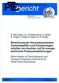 Cover: Berechnung der thermodynamischen Zustandgr&ouml;&szlig;en und Transporteigenschaften von feuchter Luft f&uuml;r energietechnische Prozessmodellierungen - Fachverlag NW in Carl Ed. Sch&uuml;nemann KG