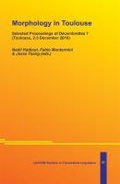 Cover: Morphology in Toulouse - LINCOM GmbH