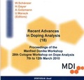Cover: Recent Advances in Doping Analysis (18) - Sportverlag Strau&szlig;
