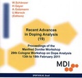 Cover: Recent Advances in Doping Analysis (19) - Sportverlag Strau&szlig;