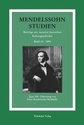 Cover: Mendelssohn-Studien 15 - Wehrhahn Verlag