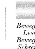 Cover: Bewegung Lesen. Bewegung Schreiben - Revolver Publishing
