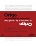 Cover: Origo (Am Nullpunkt des Standpunkts) - Revolver Publishing
