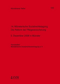 Abbildung von: 14. Münsterische Sozialrechtstagung - VVW Verlag Versicherungswirtschaft