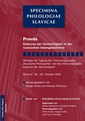 Cover: Pravda. Diskurse der Gerechtigkeit in der russischen Ideengeschichte - Peter Lang Verlag