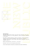 Cover: The New Public - K&ouml;nig, Walther