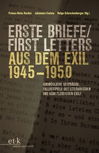 Enlarge image Cover: Erste Briefe / First Letters aus dem Exil 1945-1950 - edition text + kritik