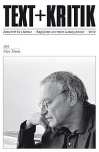 Enlarge image Cover: Uwe Timm - edition text + kritik