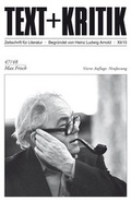 Cover: Max Frisch - edition text + kritik