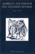 Cover: JAHRBUCH ZUR KULTUR UND LITERATUR DER WEIMARER REPUBLIK - edition text + kritik