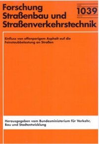 Abbildung von: Einfluss von offenporigem Asphalt auf die Feinstaubbelastung an Straßen - Fachverlag NW in Carl Ed. Schünemann KG
