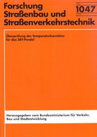 Abbildung von: Überprüfung der Temperaturkorrektur für das SRT-Pendel - Fachverlag NW in Carl Ed. Schünemann KG
