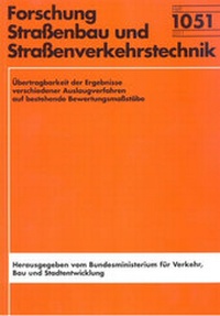 Abbildung von: Übertragbarkeit der Ereignisse verschiedener Auslaufverfahren auf bestehende Bewertungsmaßstäbe - Fachverlag NW in Carl Ed. Schünemann KG