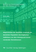 Cover: M&ouml;glichkeiten der Selektion innerhalb der deutschen Population des Englischen Vollbl&uuml;ters vor dem Hintergrund k&uuml;rzer werdender Renndistanzen - Cuvillier Verlag