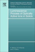 Cover: Luminescence Process of Optically Active Ions in Solids: Volume 4 - Elsevier