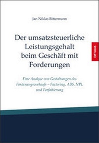 Abbildung von: Der umsatzsteuerliche Leistungsgehalt beim Geschäft mit Forderungen - Sievers & Partner
