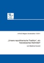 Cover: "Unsere republikanische Tradition", ein französisches Heilmittel? - AVINUS Verlag Sieber & Dr. Weber GbR