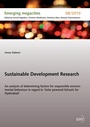 Cover: Sustainable Development Research - Europäischer Hochschulverlag
