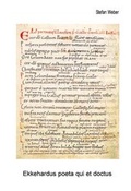 Cover: Ekkehardus poeta qui et doctus - Traugott Bautz