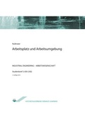 Cover: Arbeitsplatz und Arbeitsumgebung - Agentur f&uuml;r wissenschaftliche Weiterbildung und Wissenstransfer e.V. an der Technischen Hochschule Brandenburg