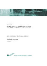 Abbildung von: Besteuerung von Unternehmen - Agentur für wissenschaftliche Weiterbildung und Wissenstransfer e.V. an der Technischen Hochschule Brandenburg