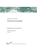 Cover: Unternehmensnachfolge - Agentur f&uuml;r wissenschaftliche Weiterbildung und Wissenstransfer e.V. an der Technischen Hochschule Brandenburg