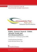 Cover: Politik - Deutsch, Deutsch - Politik: Aktuelle Trends und Forschungsergebnisse - Frank & Timme
