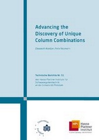 Enlarge image Cover: Advancing the discovery of unique column combinations - Universitätsverlag Potsdam