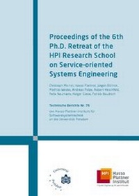 Enlarge image Cover: Proceedings of the 6th Ph.D. Retreat of the HPI Research School on Service-oriented Systems Engineering - Universitätsverlag Potsdam
