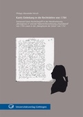 Cover: Kants Einleitung in die Rechtslehre von 1784 - Universit&auml;tsverlag G&ouml;ttingen