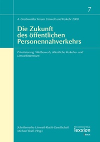 Abbildung von: Die Zukunft des öffentlichen Personennahverkehrs - Lexxion Verlagsgesellschaft