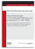 Cover: Neue Entwicklungen im Verwaltungsverfahrens- und prozessrecht im Jahr 2010 - Universit&auml;tsverlag Halle-Wittenberg