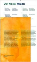 Cover: Olaf Nicolai. Mirador - Verlag f. mod. Kunst
