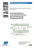 Cover: Qualit&auml;tssteigerung in der Blechumformung durch Erh&ouml;hung der Fertigungsstabilit&auml;t - Europ&auml;ische Forschungsgesellschaft f&uuml;r Blechverarbeitung e.V. (EFB)