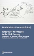 Cover: Patterns of Knowledge in the 19th Century - Monsenstein und Vannerdat