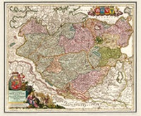 Abbildung von: Historische Karte: Holstein mit den Herzogtümern Stormarn, Dithmarschen, Wagrien und Holstein im Jahr 1712 - Verlag Rockstuhl