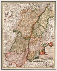 Abbildung von: Historische Karte: Elsaß, Sundgau, Breisgau, Ortenau, Markgrafschaft Baden und Durlach, um 1702 (gerollt) - Verlag Rockstuhl