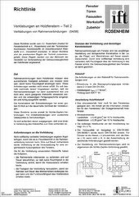 Abbildung von: ift-Richtlinie - Verklebungen an Holzfenstern - Teil 2: Verklebungen von Rahmenverbindungen - ift Rosenheim