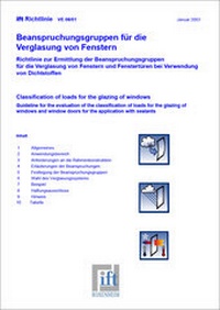 Abbildung von: ift-Richtlinie VE-06/1 - Beanspruchungsgruppen für die Verglasung von Fenstern. - ift Rosenheim