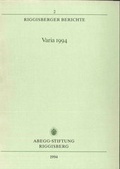 Cover: Varia 1994 - Abegg-Stift.